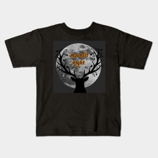 moon shadow,moonlit night Kids T-Shirt